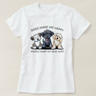 Officiell KiniArt Hundar gör mig till Lycklig T-S T Shirt