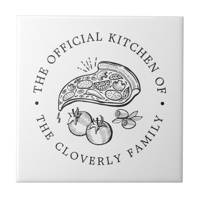 Officiell Kitchen | Pizza Theckes Service Kakelplatta (Framsidan)