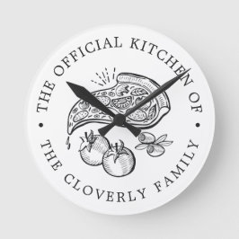 Officiell Kitchen | Pizza ThLED  Rund Klocka