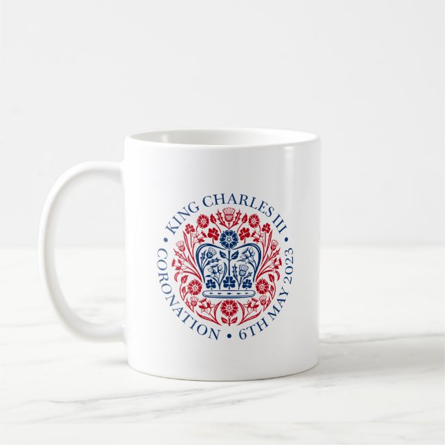 Officiell Kung Charles III-koronation Kaffemugg (Vänster)