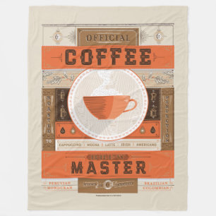 Officiell ledar- kaffebrygd fleecefilt