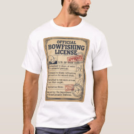 Officiell licens för bågskyttefiske Rolig fiske sk T Shirt