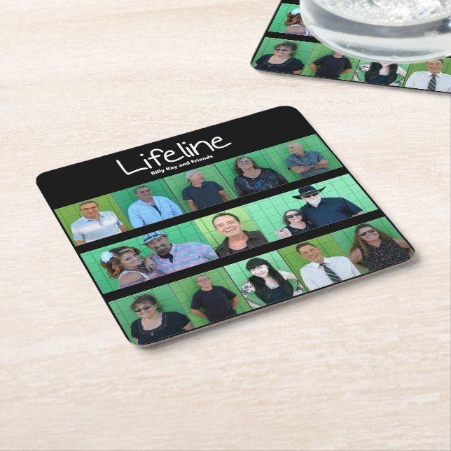 Officiell Lifeline Beverage Coasters Underlägg Papper Kvadrat (Vinklad)