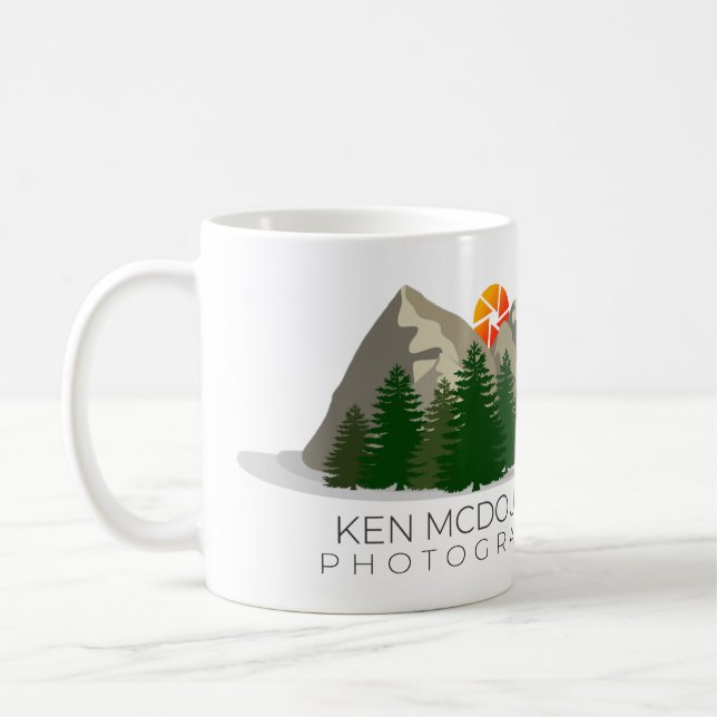 Officiell LOGOTYP för Ken McDougal fotografi 11 Kaffemugg (Vänster)