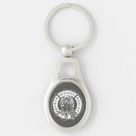 Officiell logotyp Keychain Ovalt Silverfärgad Nyckelring