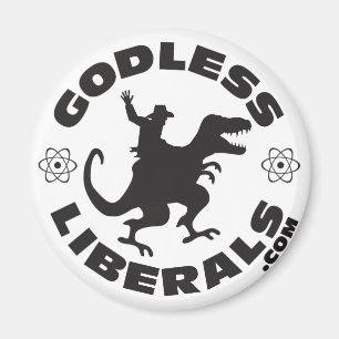 Officiell logotypmagnet för gudlösa liberal pers magnet