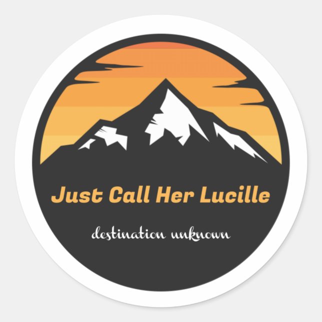 Officiell Lucille Merch Runt Klistermärke (Framsida)