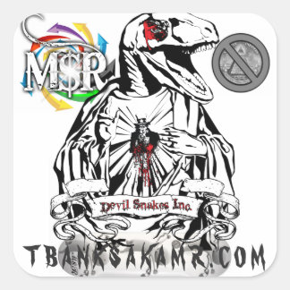 Officiell "M$R Street Team" - etikettpaket Fyrkantigt Klistermärke