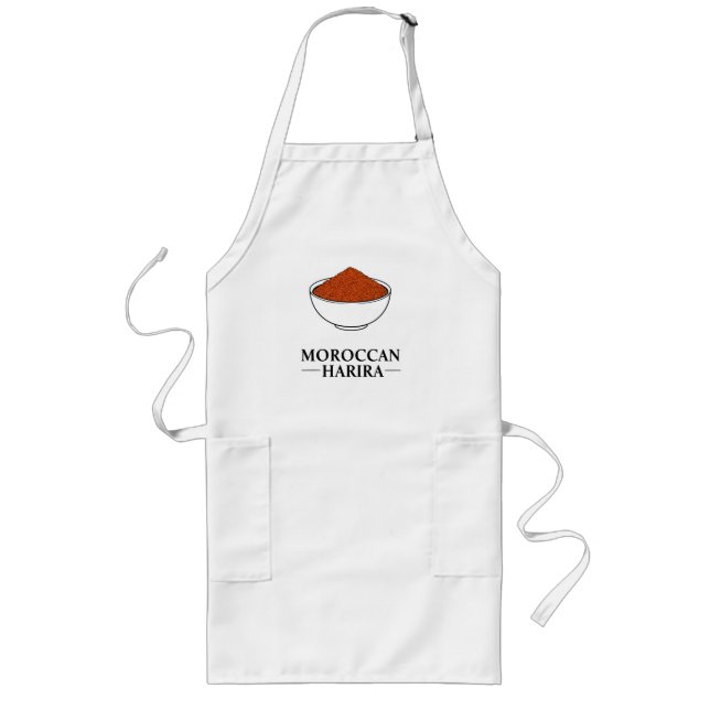 Officiell marockansk Harira Apron - Cook i Stil! Långt Förkläde (Framsidan)