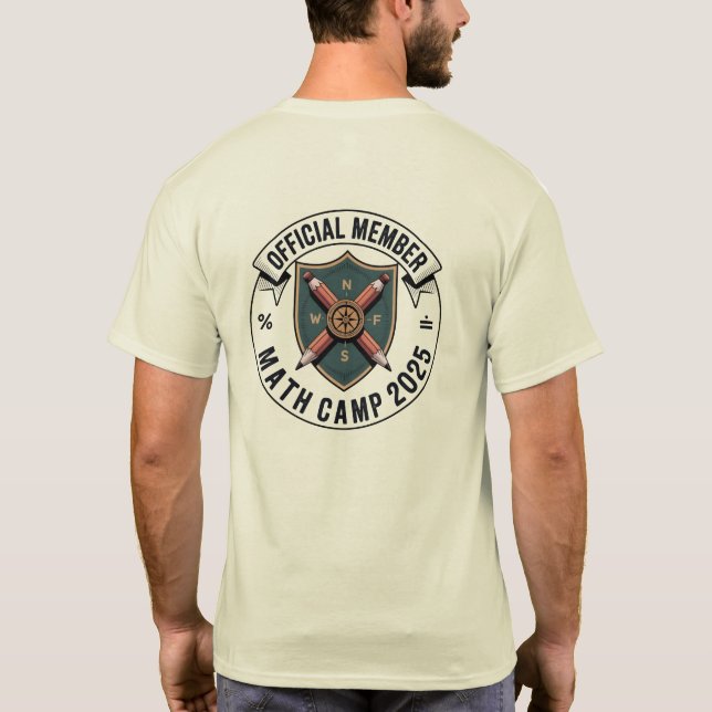 Officiell Math Camp 2025 Badge T-shirt (Baksida)