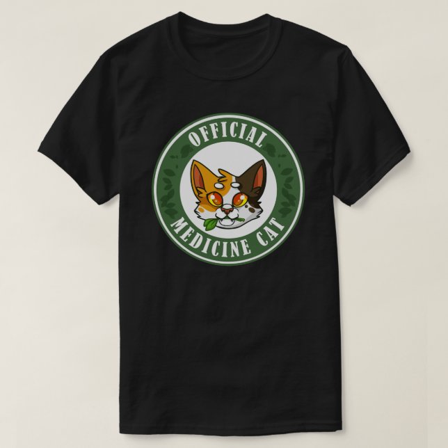 Officiell Medicine Cat - Warriors Badge Sticker T Shirt (Design framsida)