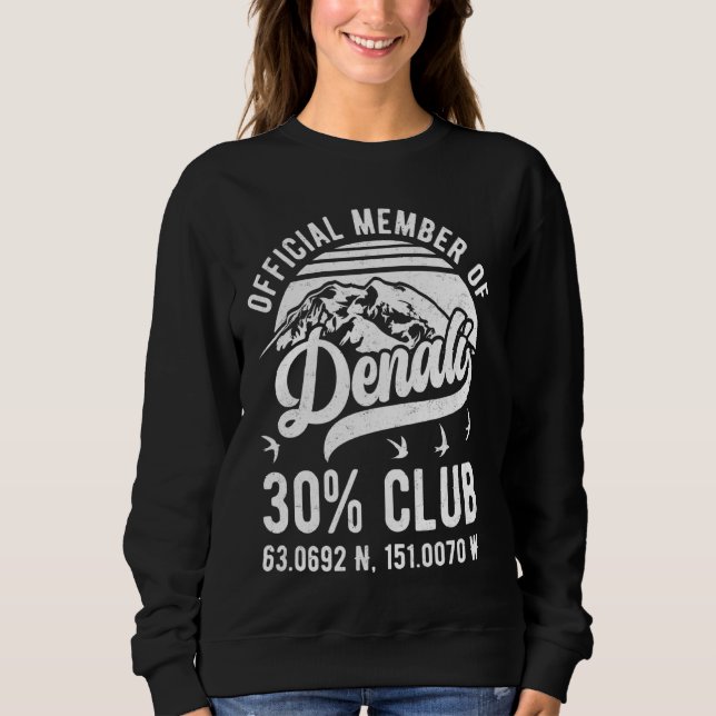 Officiell medlem av Denali 30 Klubb Alaska T Shirt (Framsida)