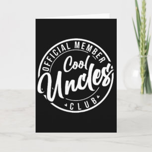 Officiell medlem Cool Uncles Club Vintage Fathers Kort