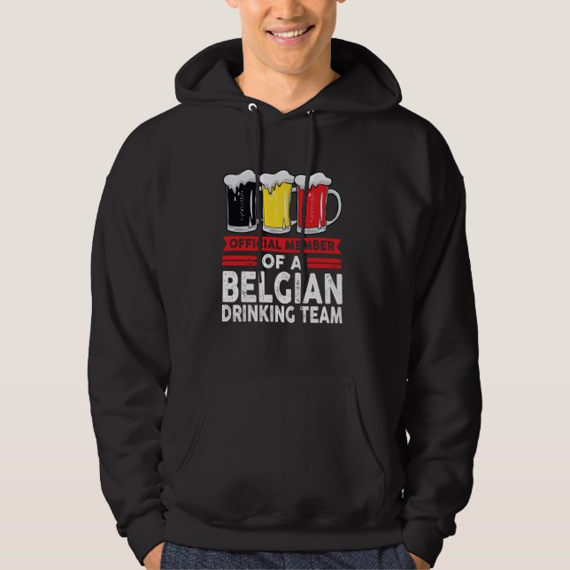 officiell medlem i ett belgiskt drickslag (belgisk hoodie (Framsida)
