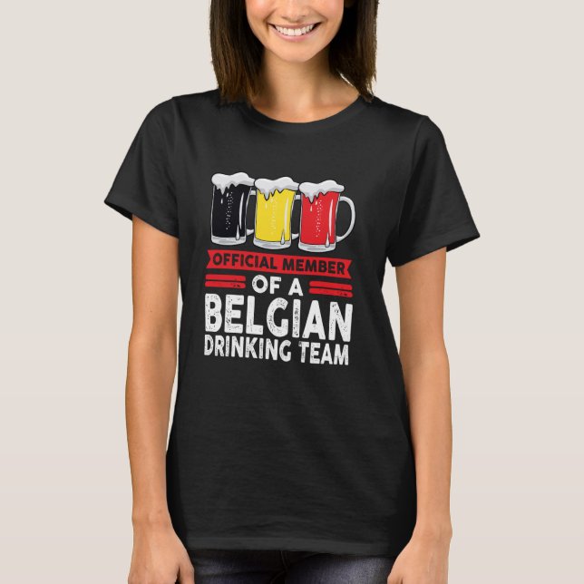 officiell medlem i ett belgiskt drickslag (belgisk t shirt (Framsida)