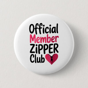 Officiell medlem i Zipper Club, öppen hjärt bypass Knapp
