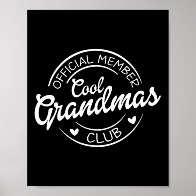 Officiell Medlemsstat Coola Grandmas Klubb Pocket  Poster (Framsidan)