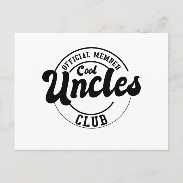 Officiell Member Coola Uncles Klubb Fars dag Vykort (Framsida)