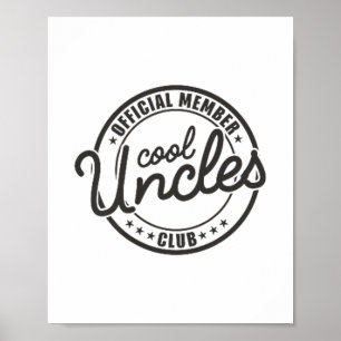Officiell Member Coola Uncles Klubb Funny farbror  Poster