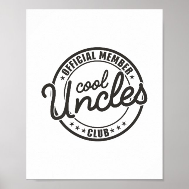 Officiell Member Coola Uncles Klubb Funny farbror  Poster (Framsidan)