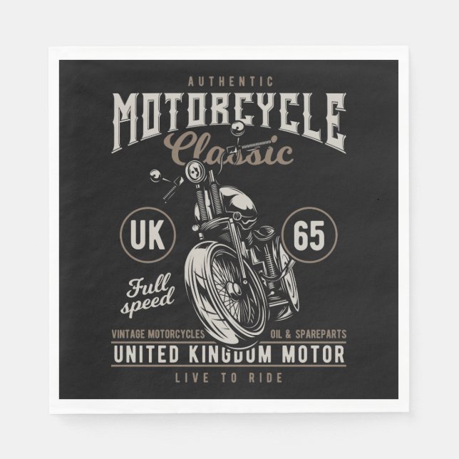 Officiell motorcykel Classic Pappersservett (Framsidan)