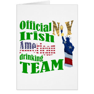 Officiell N.Y. Irish American drink Team Hälsningskort
