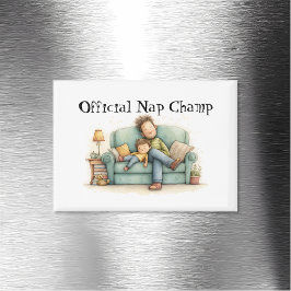 Officiell Nap Champ Fars dag Magnet