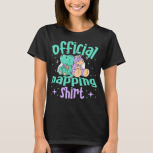 Officiell Napping Unicorn Dinosaur Pajama Power na T Shirt