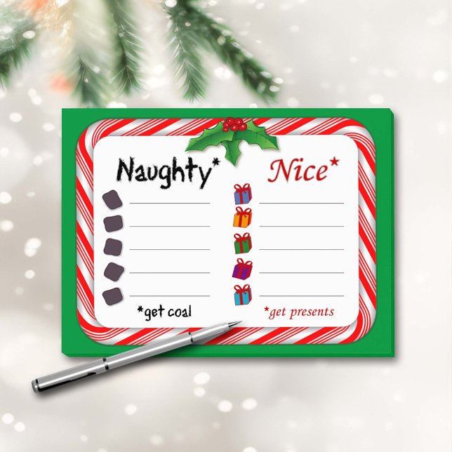 Officiell Naughty eller Nice List Post-it Block (Skapare uppladdad)
