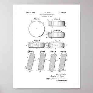 Officiell NHL Puck 1942-1960 Patent Poster