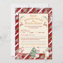 Officiell Nordpolen Brev till Santa 5x7inch Invita
