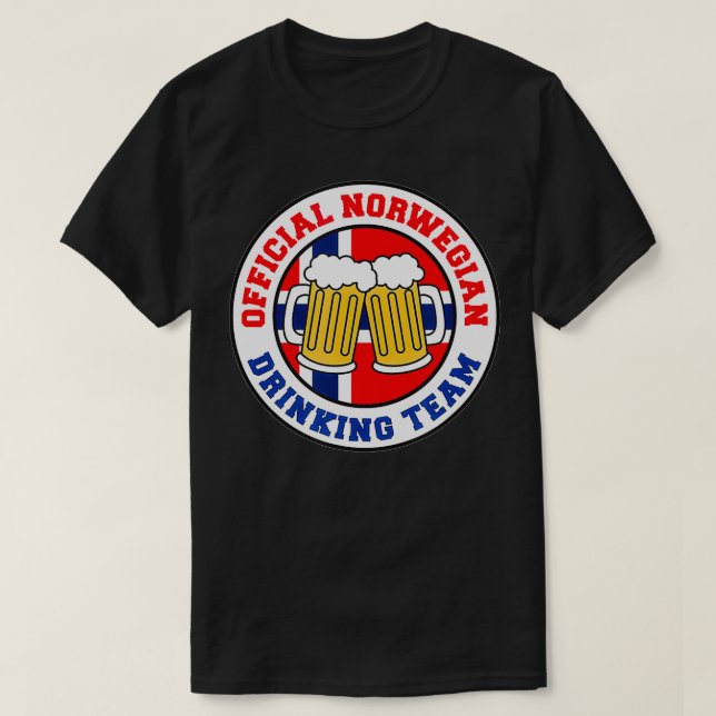 Officiell Norsk dricksgrupp Flagga av Norge T Shirt (Design framsida)