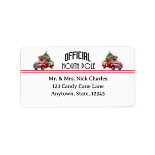 Officiell North Pole-Adressetiketter Adressetikett