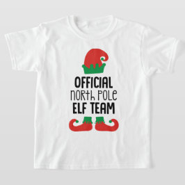 Officiell North Pole Elf Team jul T Shirt