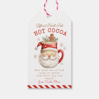 Officiell North Pole Hett Cocoa Gift Märkre Presentetikett
