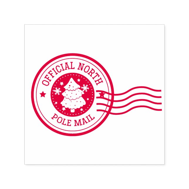 Officiell North Pole Mail Självfärgande Stämpel (Design)