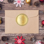 Officiell North Pole Santa Seal Faux Guld Runt Klistermärke<br><div class="desc">Sätt alla på er trevliga lista - Tomten godkänd!</div>