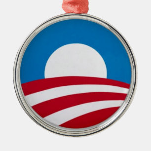Officiell Obama kampanjlogotyp Julgransprydnad Metall