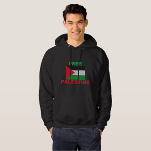 Officiell: Palestinafritt Gaza Palestina-Flagga Hoodie