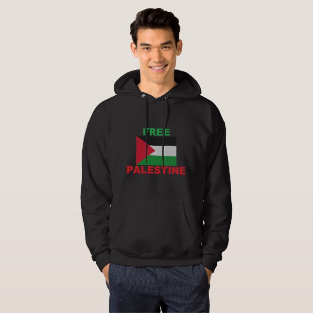 Officiell: Palestinafritt Gaza Palestina-Flagga Hoodie (Hel framsida)
