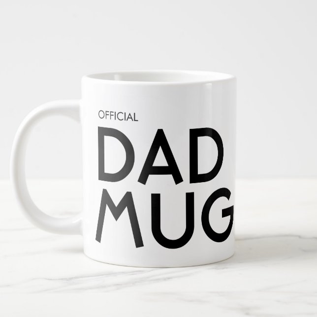 Officiell Pappa Stor Typografi Jumbo Mugg (Vänster)