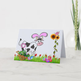 Officiell Påsk Cow Helgkort