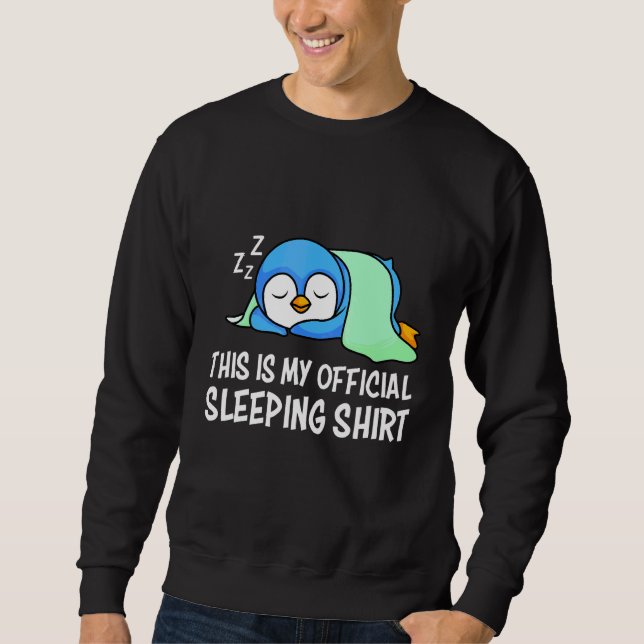 Officiell Penguin Sömnläge Late Sleeper Morgongrup Lång Ärmad Tröja (Framsida)