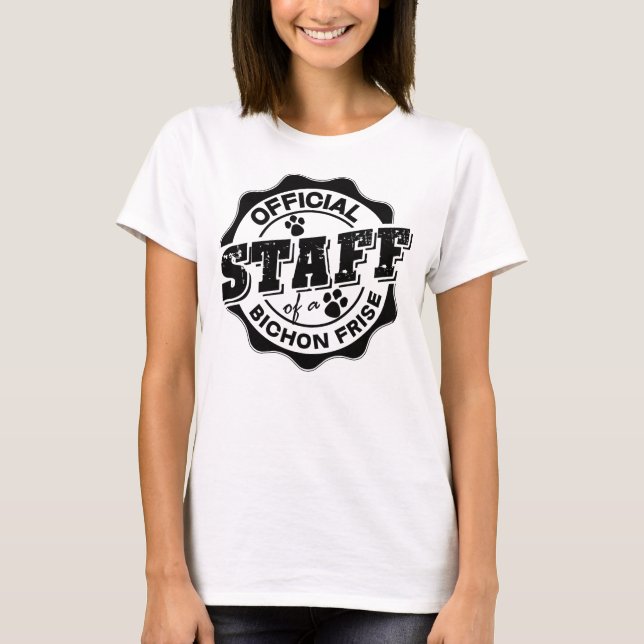 Officiell Personal vid Bichon Frise T-shirt (Framsida)