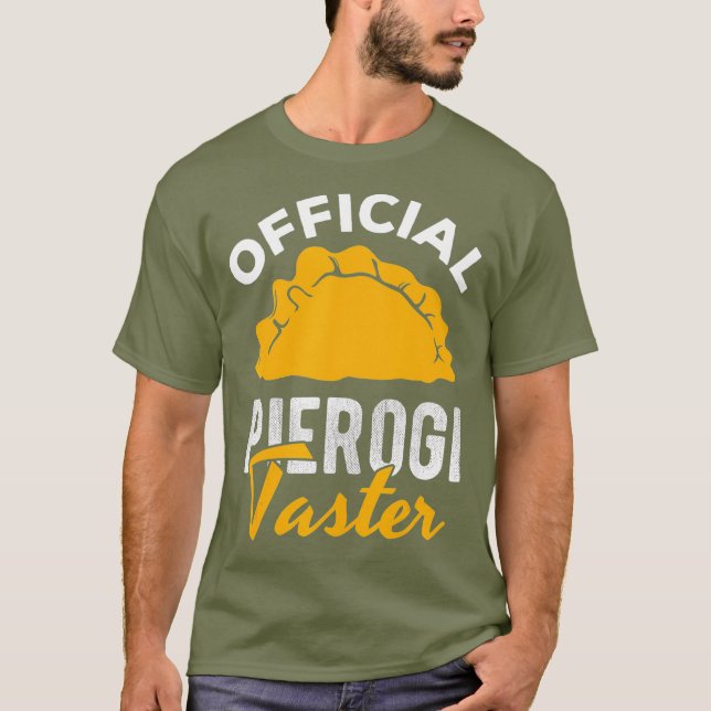 Officiell Pierogi Taster polska Food Pierogies T Shirt (Framsida)