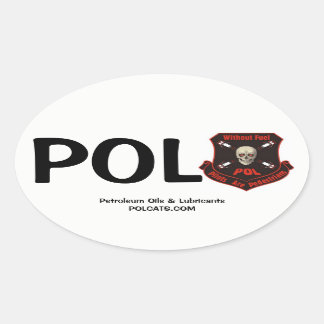 Officiell POL Sticker Ovalt Klistermärke