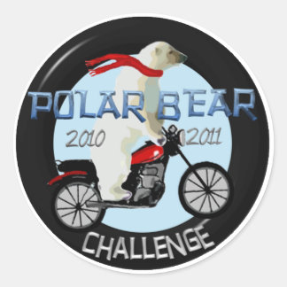 Officiell Polar Bear Challenge Stickers Runt Klistermärke