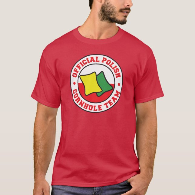 Officiell Polska Cornhole Team T-Shirt (Framsida)
