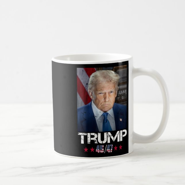 Officiell Porträtt av Trump 4547 Invigningsdag Kaffemugg (Höger)