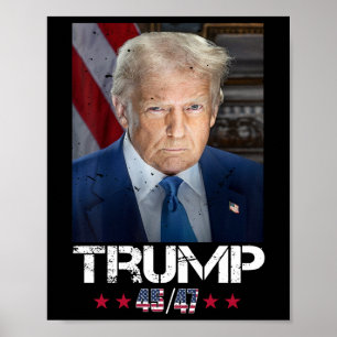 Officiell Porträtt av Trump 4547 Invigningsdag Poster